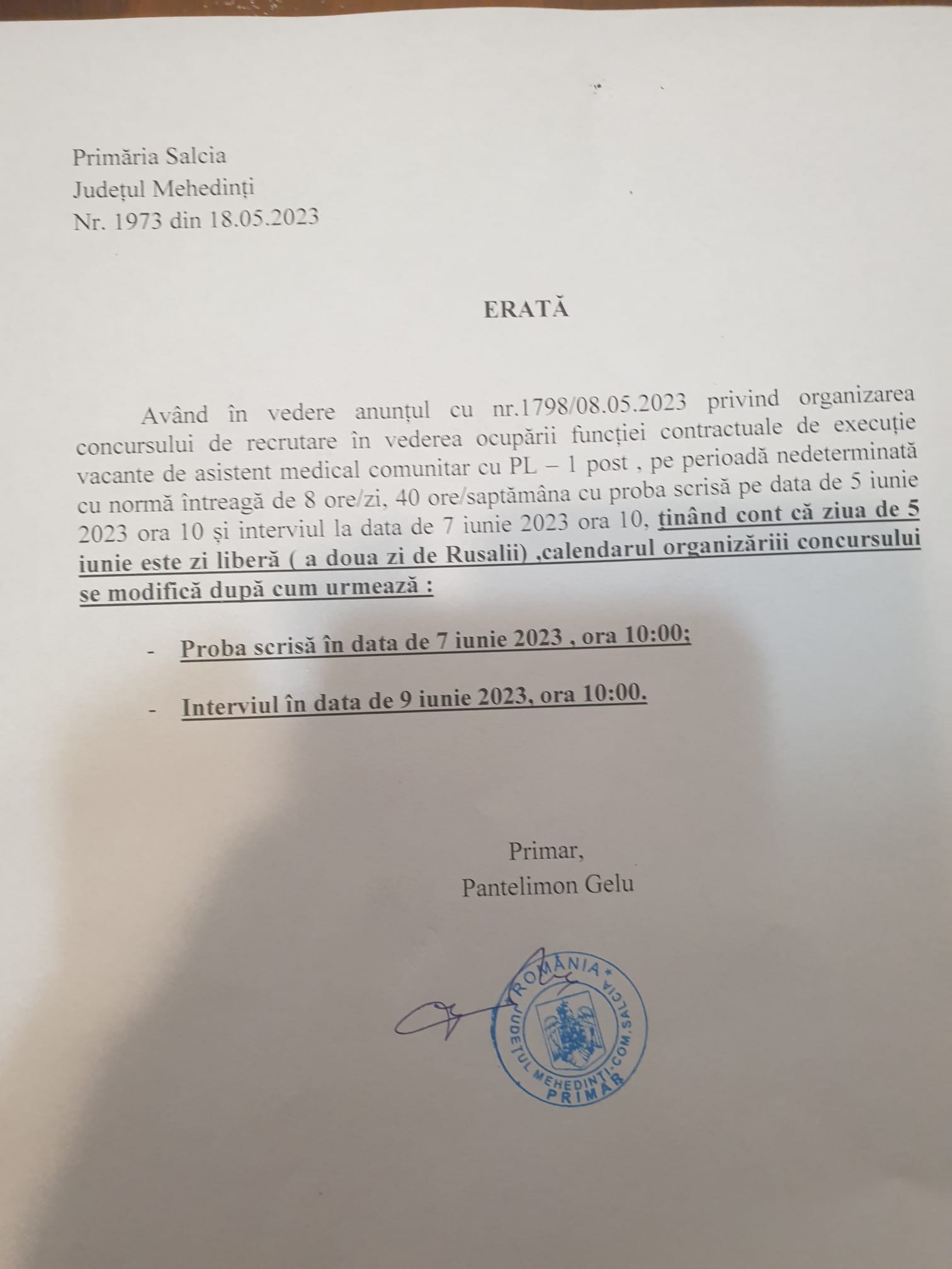 Primaria Comunei Salcia